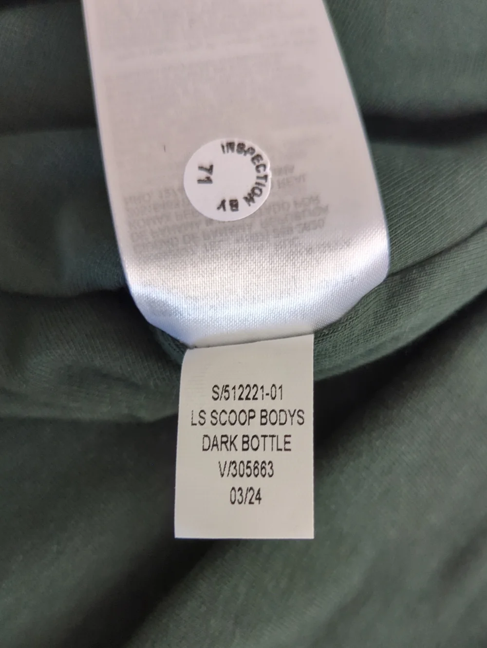 Old Navy NWT Dark Green Scoop Neck Long Sleeve Bodysuit Size Medium
